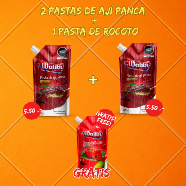 Explosión de Sabor Walibí 380 g  (2 Panca + 1 Rocoto GRATIS)